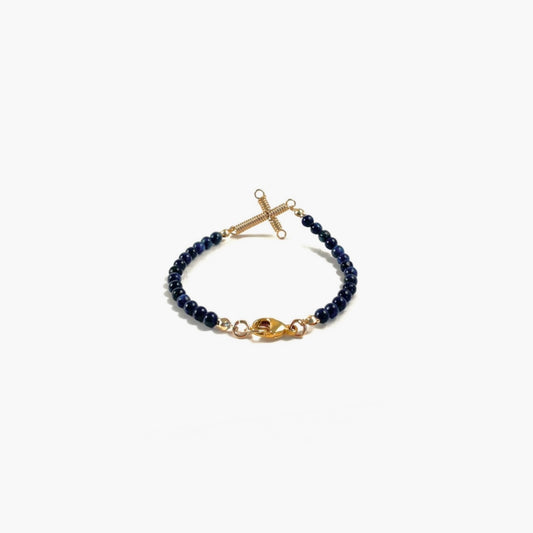 Lapis Lazuli Cross Bracelet