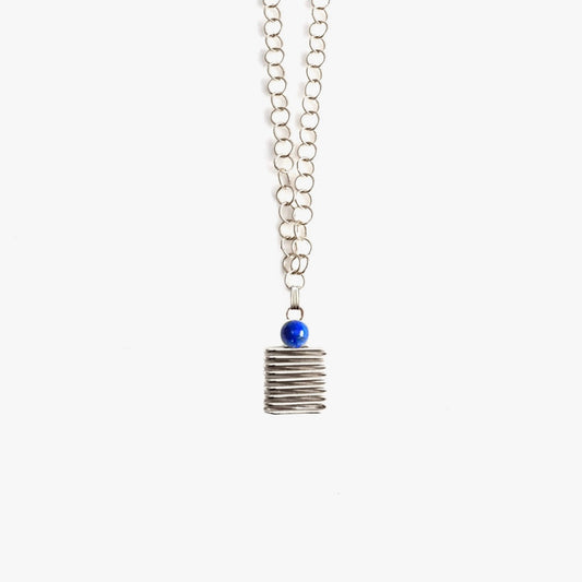 Lapis Flask Pendant Necklace