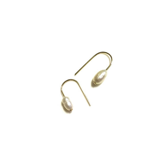 Baroque Pearl Simple Drop Earrings