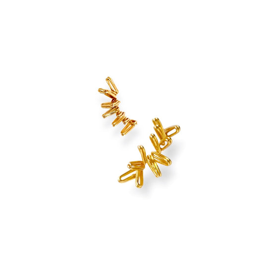 Gold Anemone Earrings